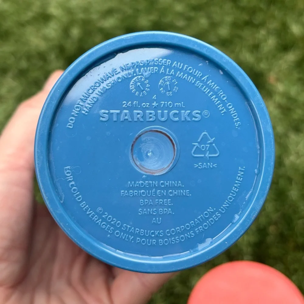 Starbucks 2021 Summer Collection Red Turquoise and Blue Watercolor Venti Tumbler